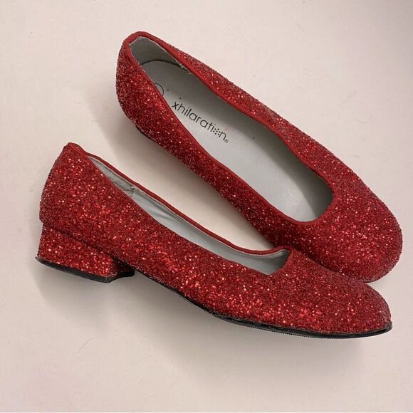 Red glitter character dorothy wizard of oz musical theater costum pageant shoe 5 - Picture 1 of 8